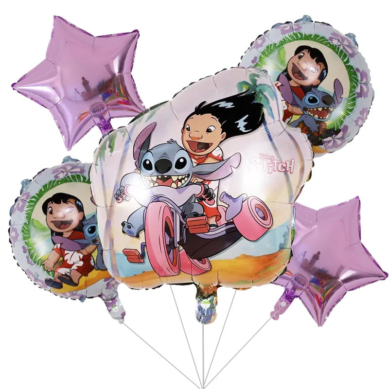 Balões de aniversário rosa e azul da Lilo e Stitch itens lilo & stitch personalizados