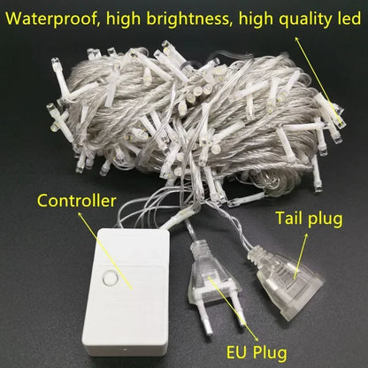 Luzes Pisca Pisca Natal 100 Led 8 Modos Luzes Variadas Cor Das Luzes Pisca Pisca Branco