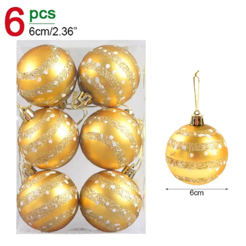 Bolas de Árvore de Natal em Ouro Verde Vermelho e Verde, Decoração Bola Brilho à Prova