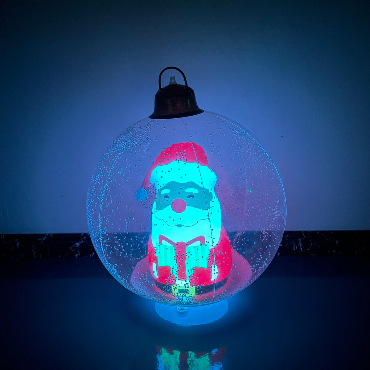 Bolas Decorativas Insufláveis de PVC 24 Polegadas para Shopping, Ornamento Inflável Natal