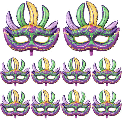 Máscara de Carnaval Balões de Folha Máscara Carnaval 1/2 peças máscaras festa carnaval