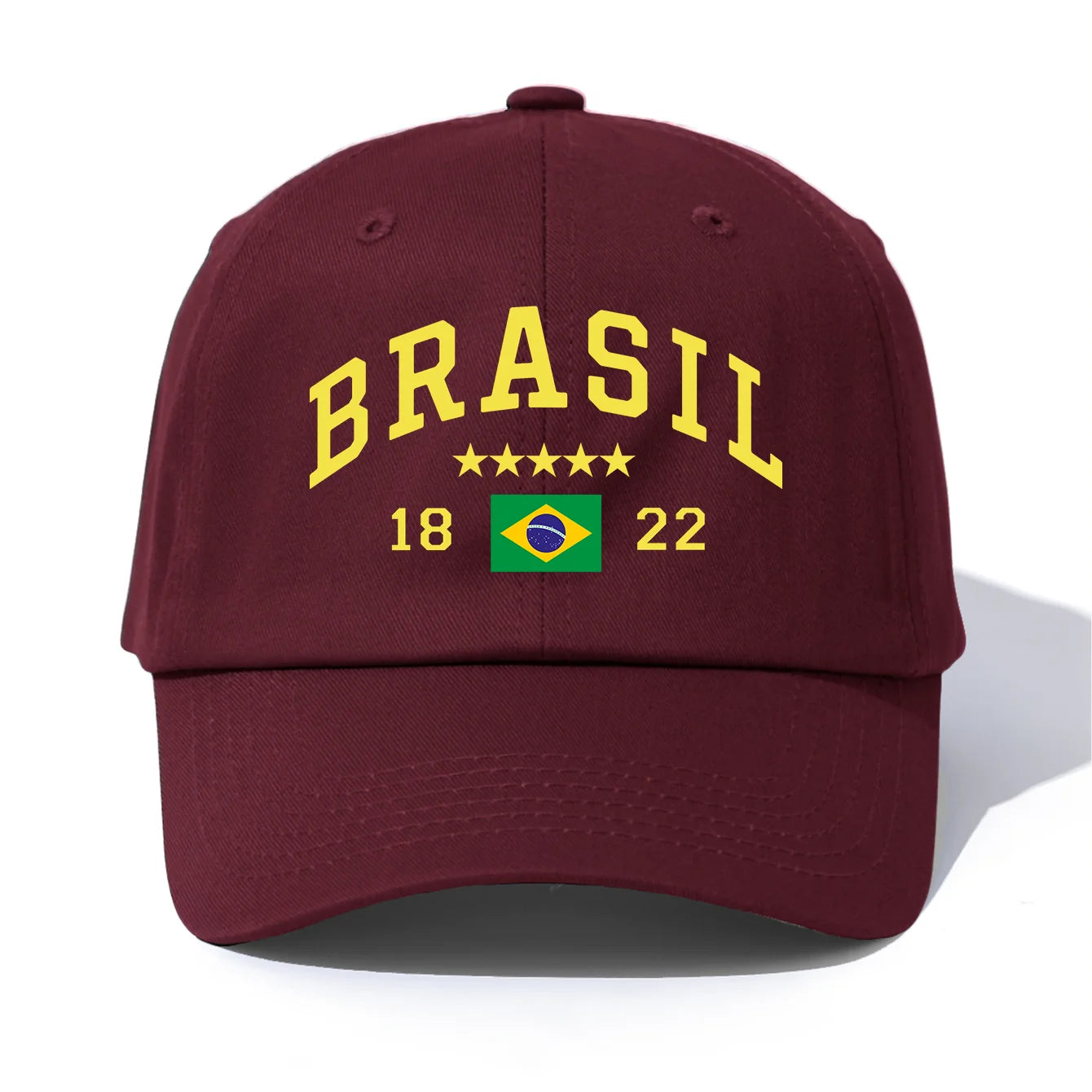 Boné Brasil com Bordado, Futebol, Unissex, Ajustável Obs.: Colorido