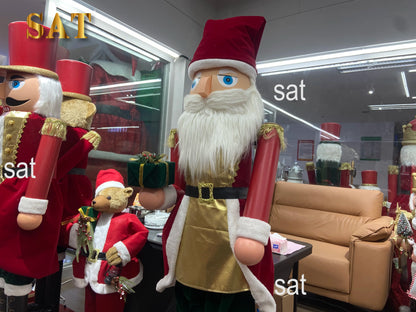 Enfeite de Natal Quebra Nozes Shopping Decoração Natal Madeira 2.1 metros, Grande