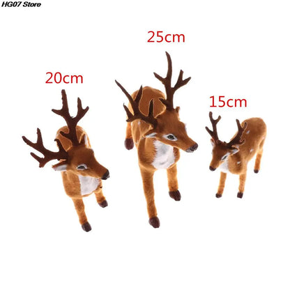 Rena decorativa Natal Miniatura de Rena de Natal em Pelúcia para Decoração de Jardim