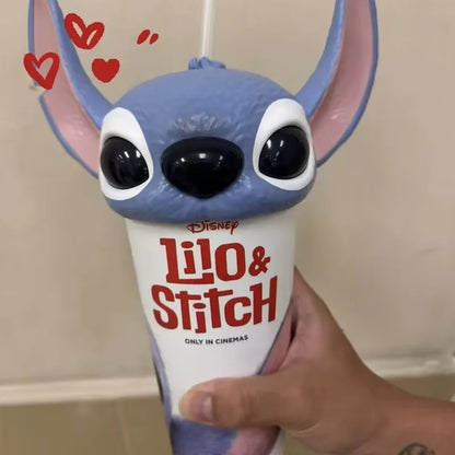 Kit Lilo & Stitch copo colecionável temático Stitch Oficial (Lilo & Stitch) – copo isolado canudo