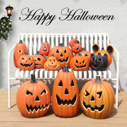 Luzes de abóbora, lanterna de abóbora, abóbora de Halloween, luz noturna LED e abóbora