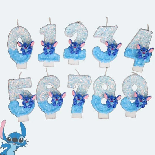 Vela Plana Stitch - Embalagem com 1 unidade.