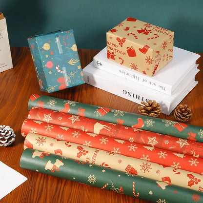 Papel kraft Natal Papel de Presente de Natal do Papai Noel, Embalagem de Presentes Kraft