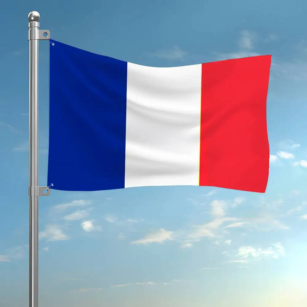 Bandeira Francesa França Copa do Mundo | 9,5 x 1,5 m | Impresso Poliéster | Bandeira país