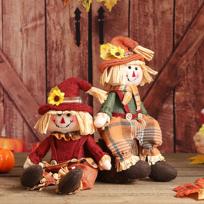 Boneco de festa junina decoração mesa de outono, espantalhos pelúcia, boneca artesanal