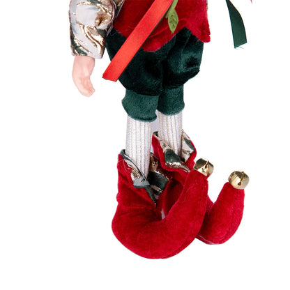 Enfeite Elfo Verde e Vermelho 45cm e 55cm Merita, Personagens Natalinos para Decoração