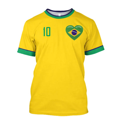 Camisa seleção brasileira Copa do Mundo Branco camiseta Brasil Adulto Masculina Feminina
