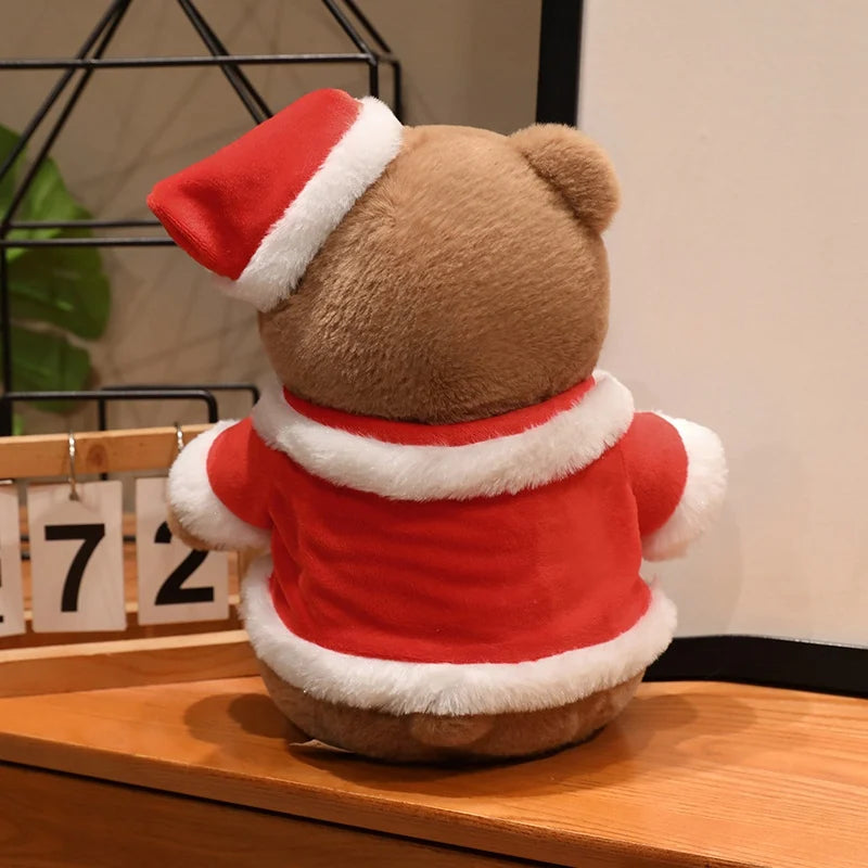 Urso de Pelúcia de Natal em Xadrez Tartan, Grande Urso Marrom
