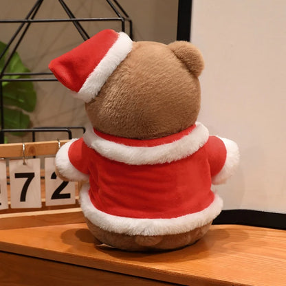 Urso de Pelúcia de Natal em Xadrez Tartan, Grande Urso Marrom