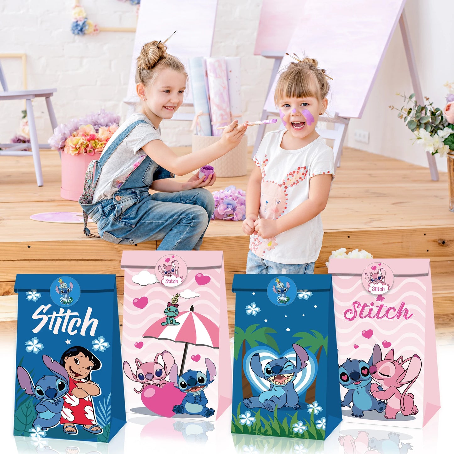 Itens lilo & stitch personalizados Saquinhos Surpresa Aniversário Disney Stitch & Angel
