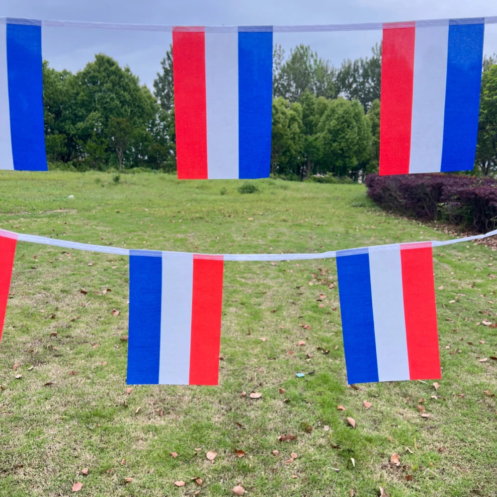 Bandeira holandesa de 6 metros 20 bandeiras 9" x 6" - bandeiras holandesas 14 x 21 cm