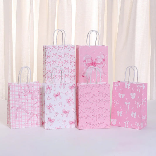 Sacolas Rosa Dia das Mães Pacote com 12 caixas de lembrancinhas de festa rosa, sacos