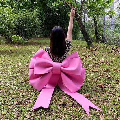 Laço gigante grande de fita de cetim, 30cm x 100cm, grande laço gigante rosa decoração