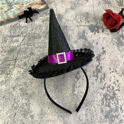 Tiara Chapéu De Bruxa Para Halloween Lindas Delicadas Acessório Fantasia Carnaval