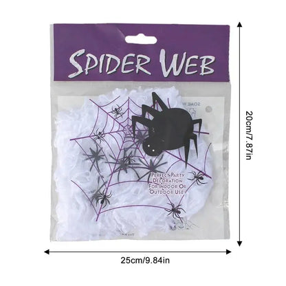 Teia Aranha Branco Falsa de Halloween Aranhas de Halloween ao Ar Livre