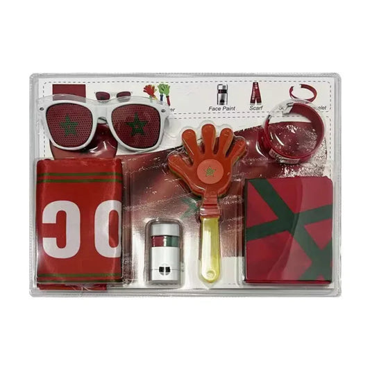 Kit Conjunto de Torcedor da Copa do Mundo Marrocos Futebol