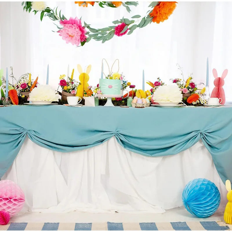 Coelho da Páscoa de Papel Decoração de Páscoa, Conjunto de 2 Peças de Centro de Mesa
