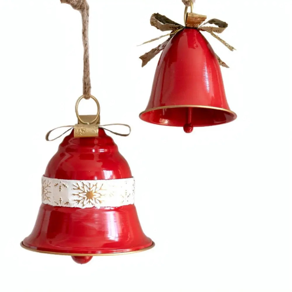 Sino de Ferro Forjado para Árvore de Natal Estilo Rústico