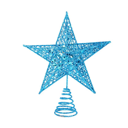 Ponteira Estrela Brilhante Glitter Dourada Prata Vermelha Ponteira Grande 20 cm Árvore