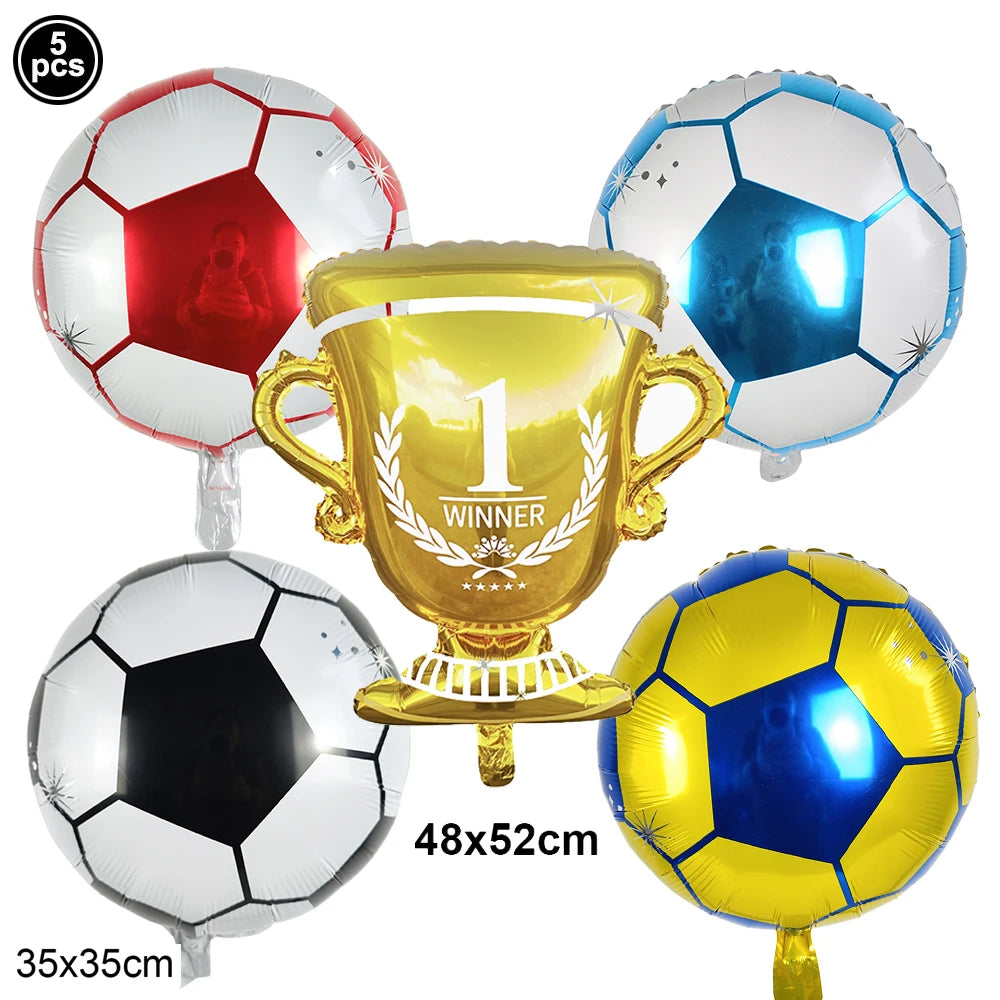 Kit Decoração Copa Do Mundo Troféu Metalizada Prato/Copo/Canudos/Guardanapos Brasil