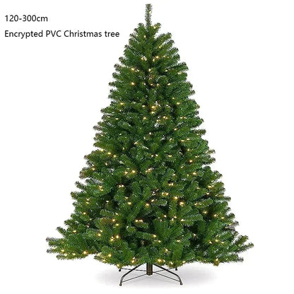 Árvore de Natal Pré-Iluminada 2 Metros Árvore Decorativa Artificial Verde Articulada LED