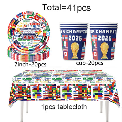 Kit Festa Pronta Brasil Copa do Mundo Decorativo Completo 30/41/116 Peças Festa colorida