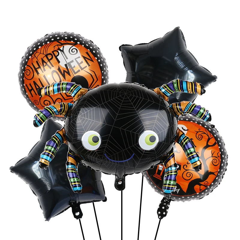 Decoração de balões de Halloween | Decoração de balão de aranha de abóbora Halloween
