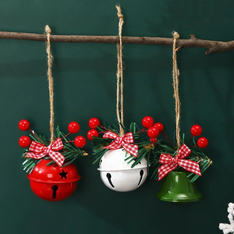 Sinos de Natal Tradicionais Ornamentos de Árvore Natal Sinos Trenó de Metal Decorações