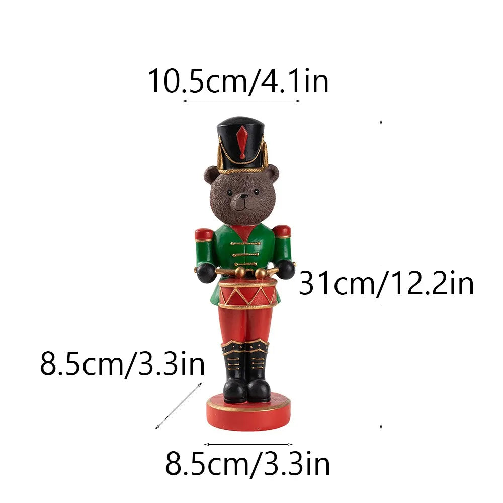 Urso quebra-nozes soldado de Natal Soldado Quebra-Nozes Estilo Urso de Madeira de Natal