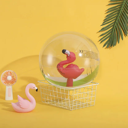 Bola Inflável Retro Unicórnio, Flamingo, Bola, Anel De Flutuação, Água De Verão