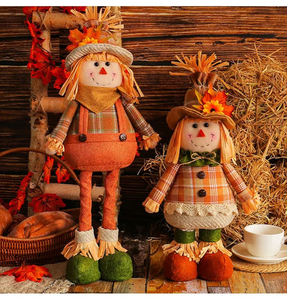 Bonecos Espantalho Gnomo Homem Pé Comprido Espantalho 50cm palha junino decorativo