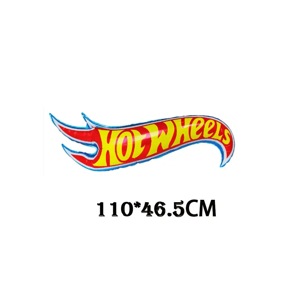 Balão Redondo Hot Wheels Decoração de aniversário com tema carro, 6 balões metalizados