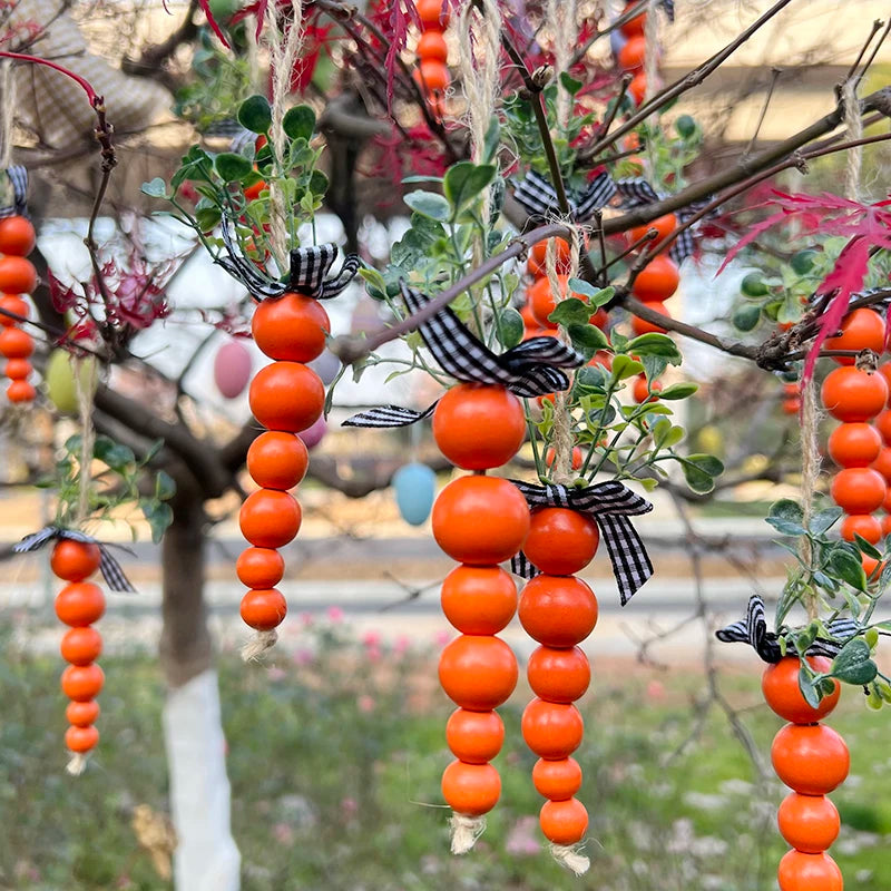 Enfeites cenoura páscoa, pingentes pendurados cenoura de madeira decoração páscoa