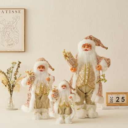 Boneco de Papai Noel - Decoração mesa Natal, estatuetas de Papai Noel, em pé, Papai Noel