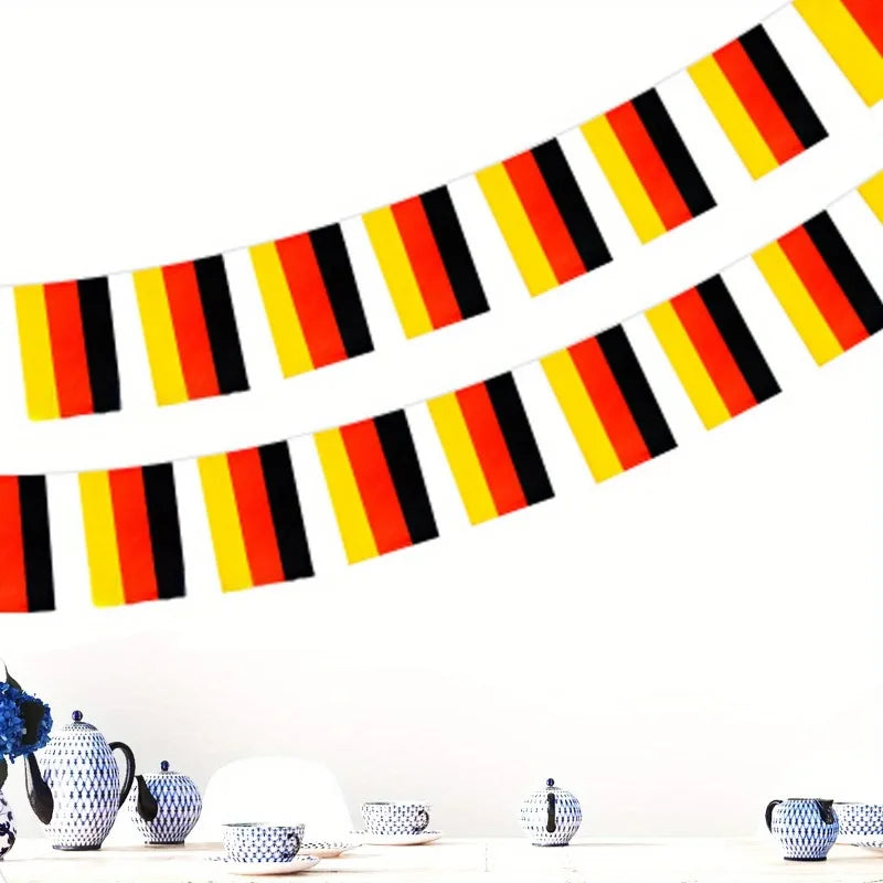 Bandeira de bandeira de corda da Alemanha, mini bandeiras alemãs pequenas bandeiras