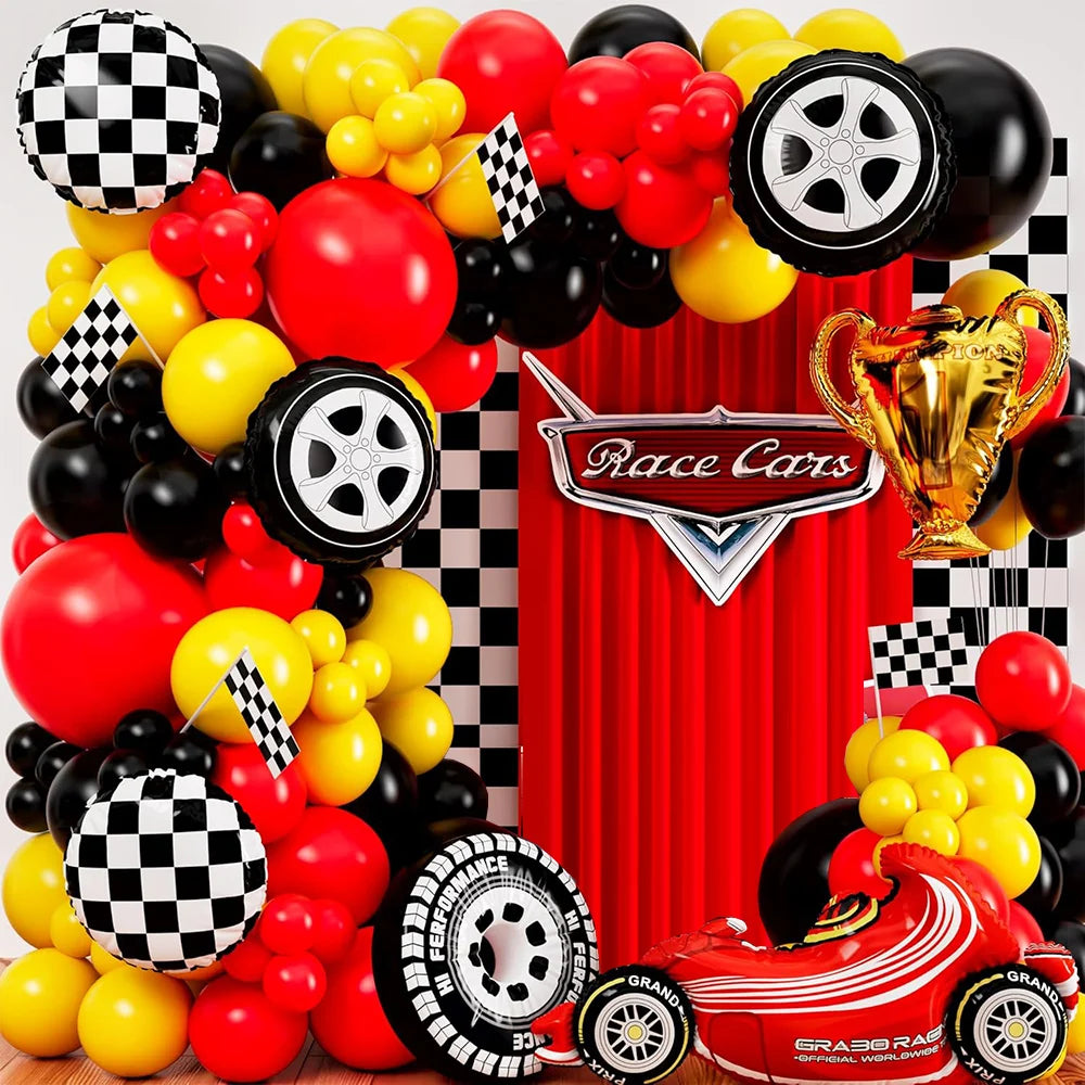 Balão Metalizado Hot Wheels Kit de 118 balões para montar facilmente – Arco e guirlanda