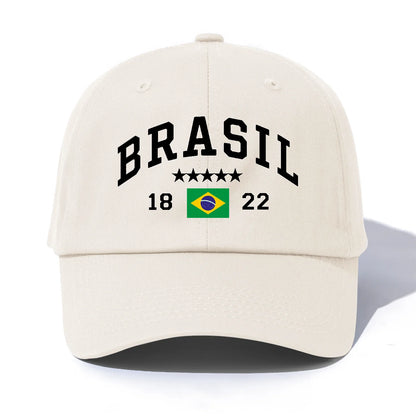 Boné Brasil com Bordado, Futebol, Unissex, Ajustável Obs.: Colorido