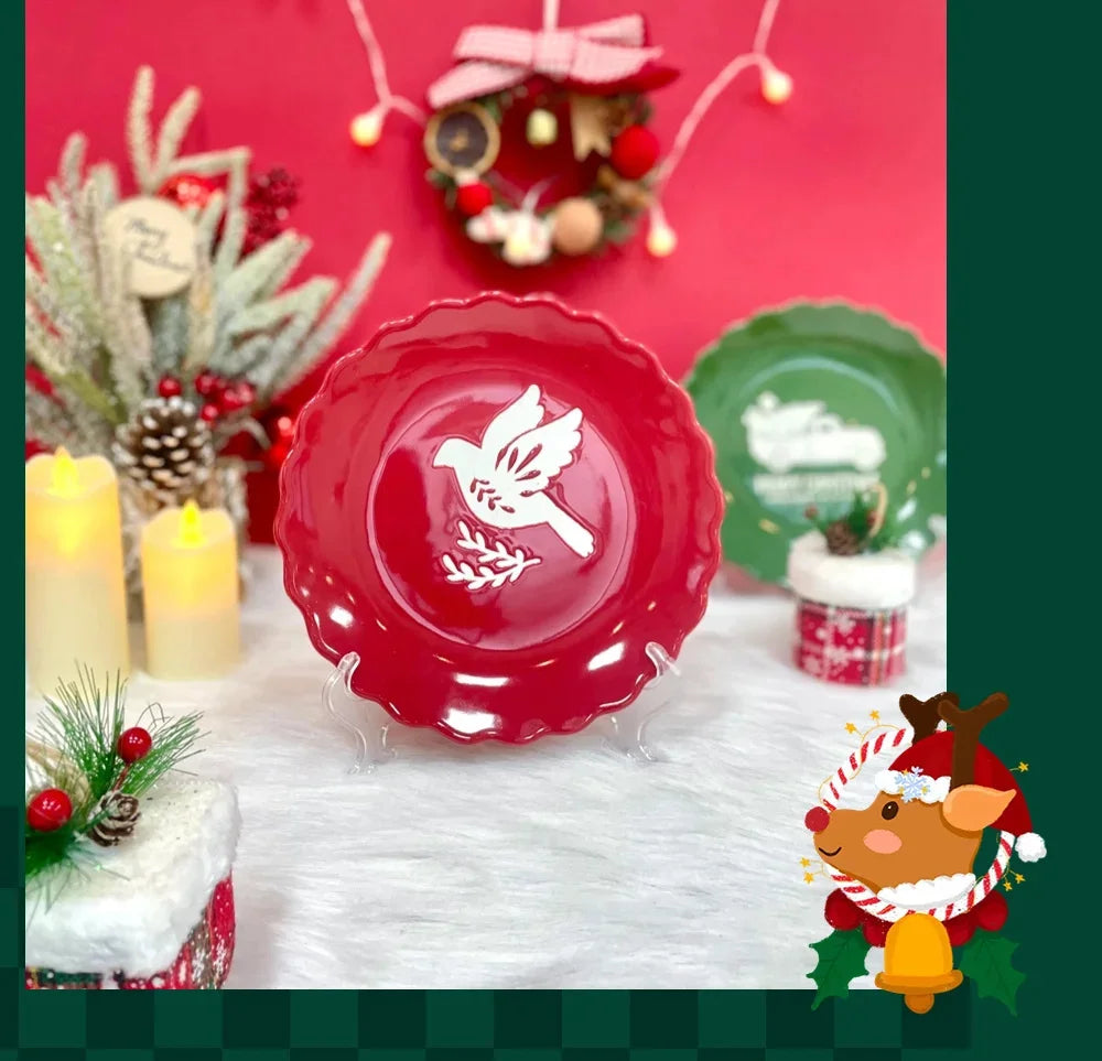 Bule de Chá em Formato de Árvore de Natal (820ml) e Bule de Porcelana Árvore de Natal Decorativo Cerâmica