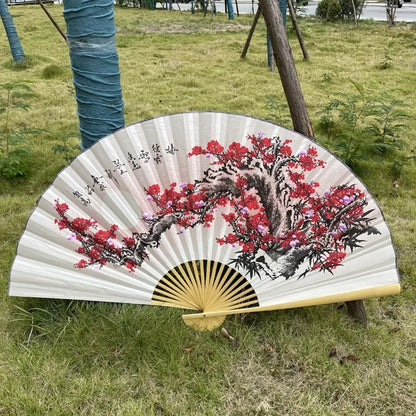 Leques mão dobrável desdobre, 63 Pol.160cm / 35.4 Pol.*90cm, Dobrável Cor Vermelho