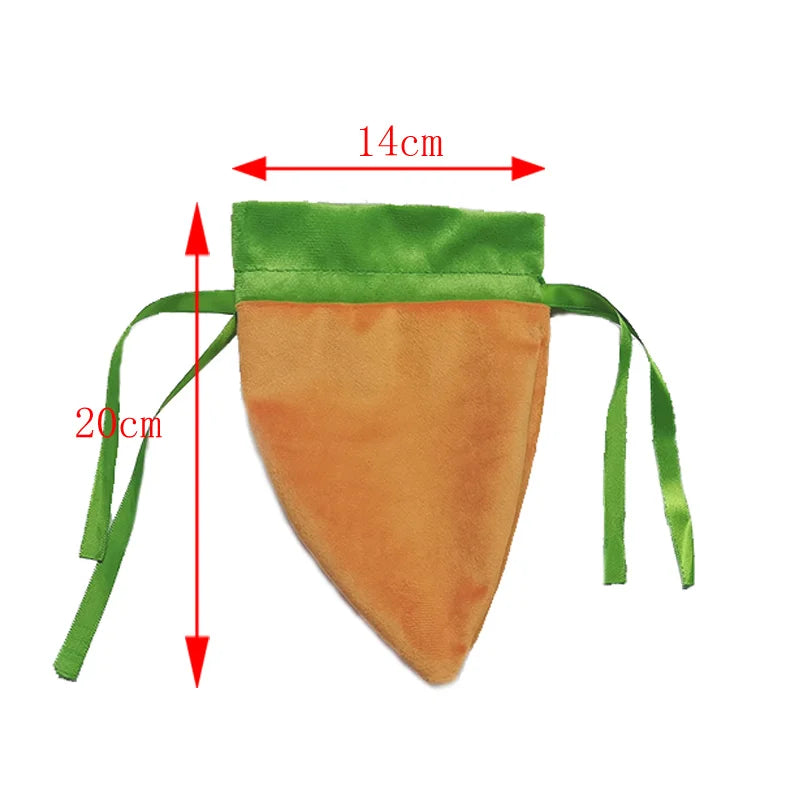 1 unidades de sacos de coelhinho da Páscoa, sacos de cenoura, sacos de presente