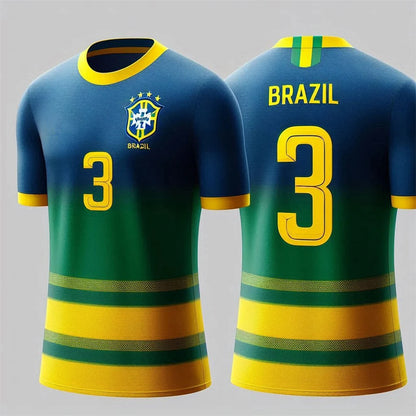 Camiseta Copa do Mundo Filtro UV Infantil Brasil Canarinho Amarelo Copa Torcedor