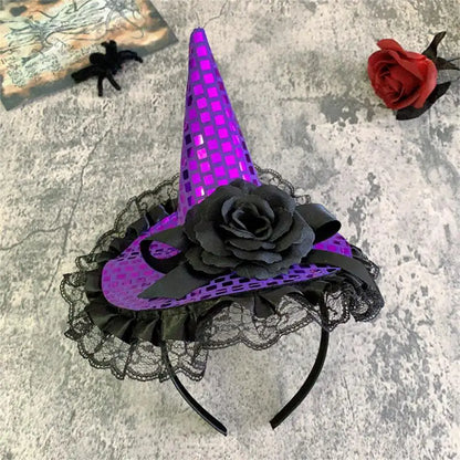 Tiara Chapéu De Bruxa Para Halloween Lindas Delicadas Acessório Fantasia Carnaval