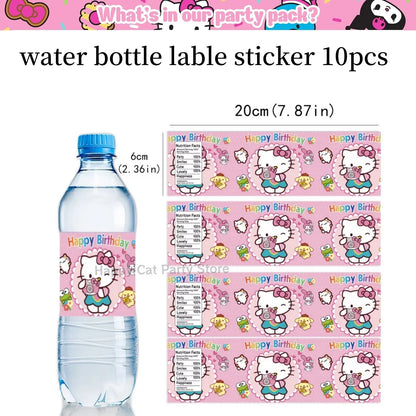Kit de hello kitty para decoração de festa de aniversário de Kitt - 217 peças, incluindo top