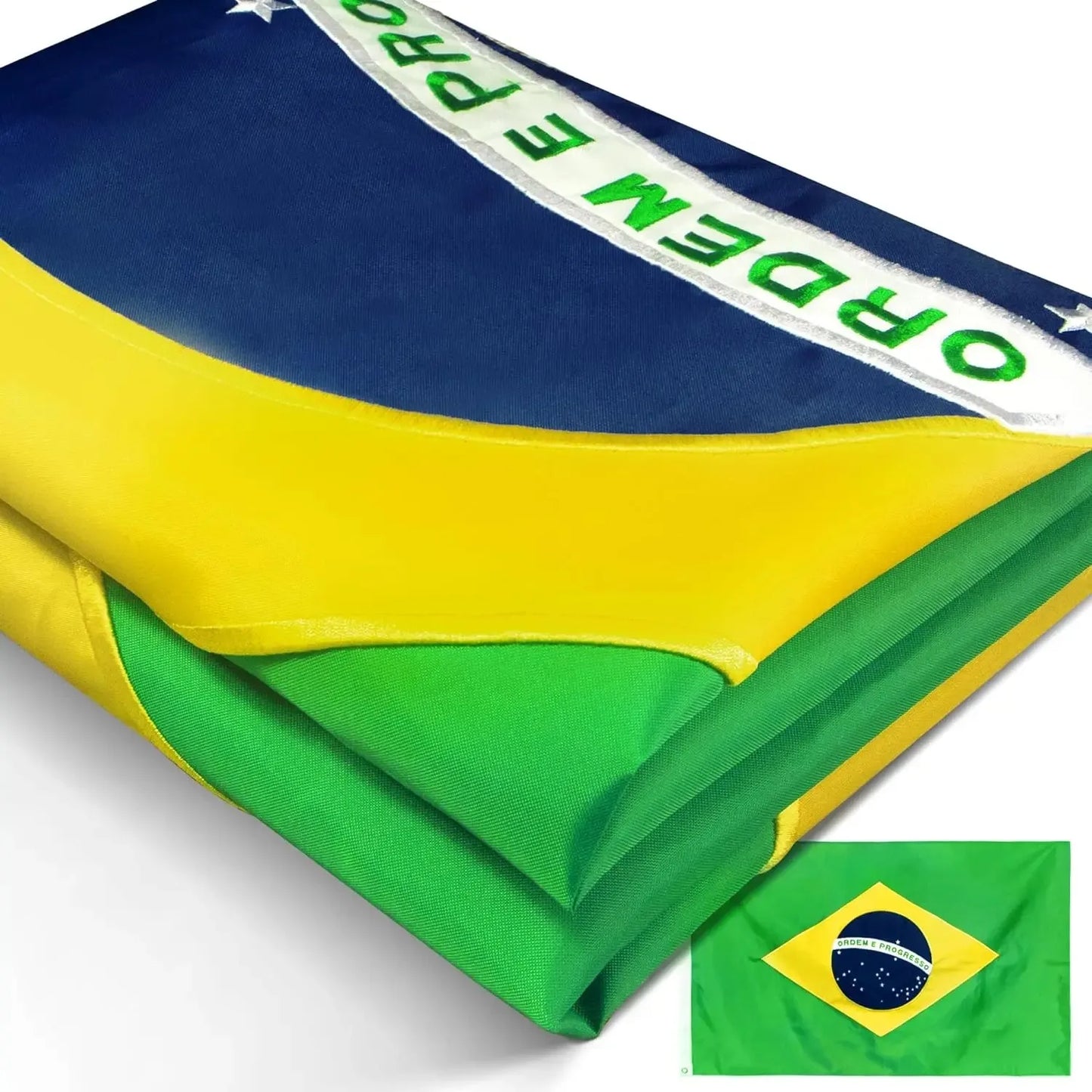 Bandeira + do Brasil 145cm x 90cm da Marca Minha Bandeira - Dupla Face