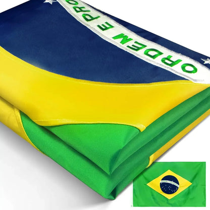 Bandeira + do Brasil 145cm x 90cm da Marca Minha Bandeira - Dupla Face
